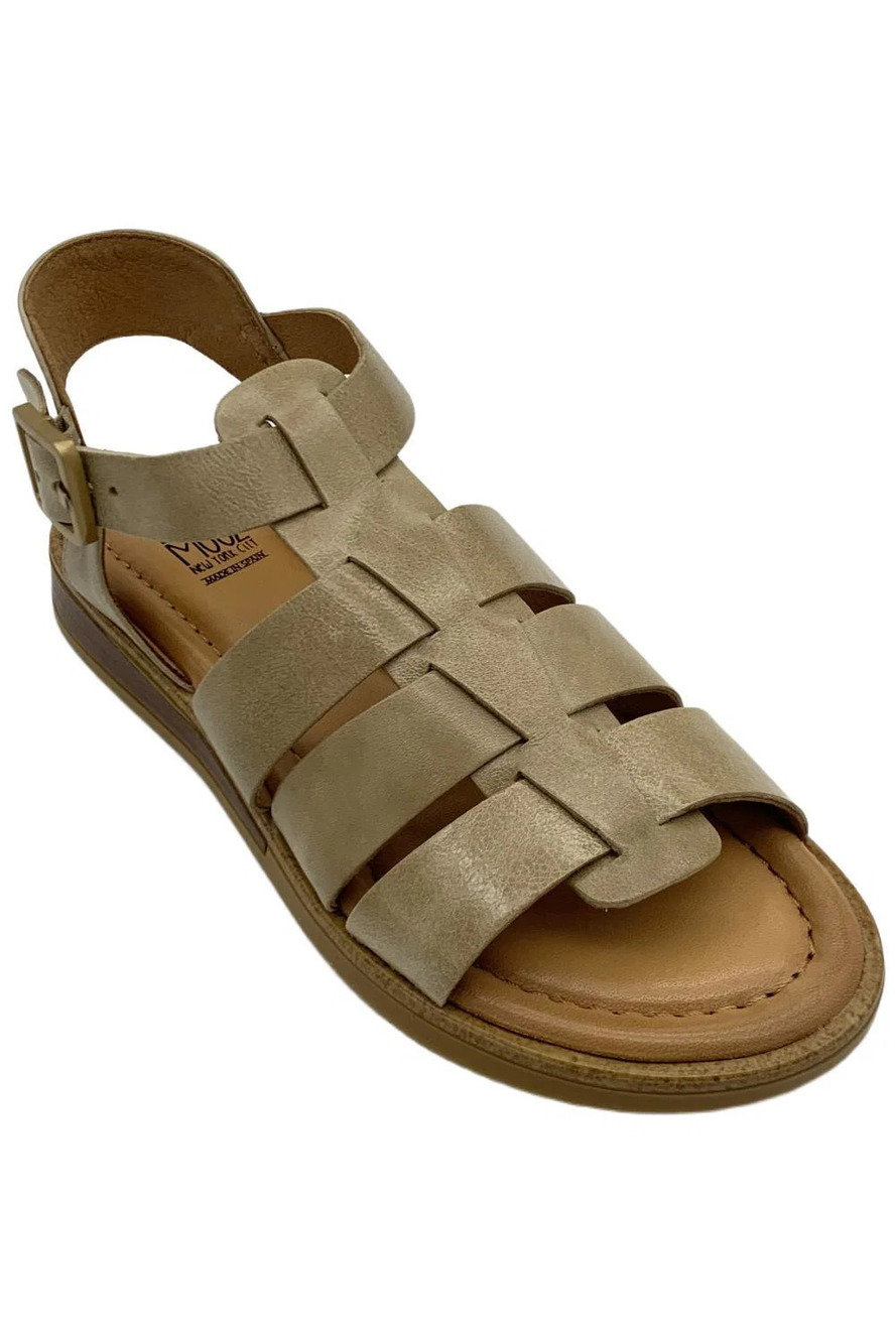 Miz Mooz Women's Marney Gladiator Sandals Taupe - Medium